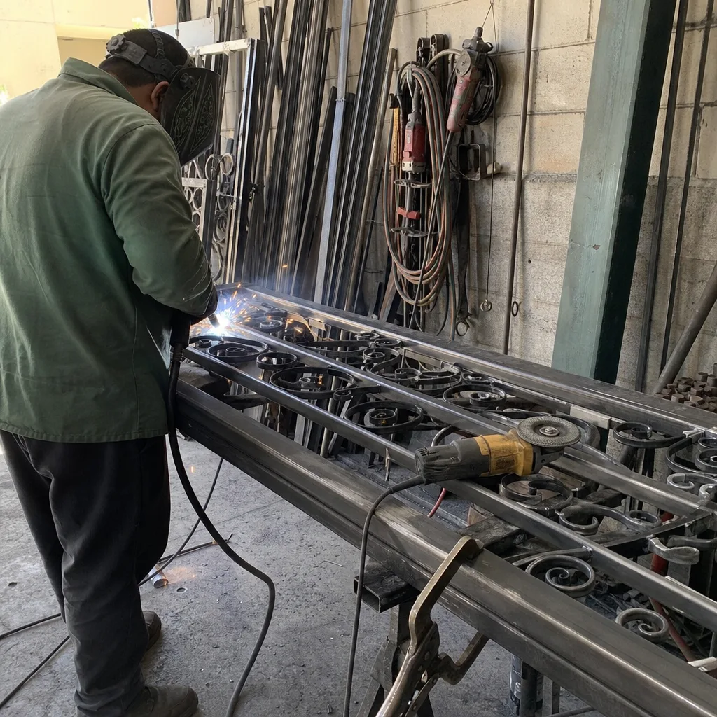 A welder performing custom metal gate repair and iron fabrication work. in Tarzana, CA